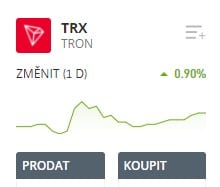 Obchodování s kryptoměnou Tron (TRX)